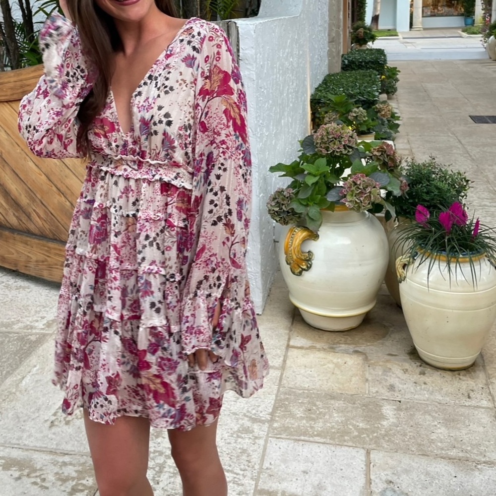 Free People Floral V-Neck Dress. So girly & beautiful!